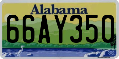 AL license plate 66AY350