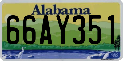 AL license plate 66AY351