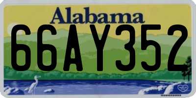 AL license plate 66AY352