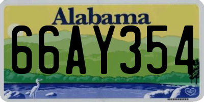 AL license plate 66AY354