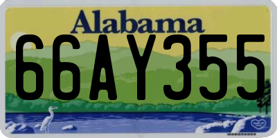 AL license plate 66AY355