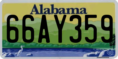 AL license plate 66AY359