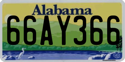 AL license plate 66AY366