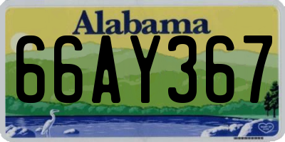 AL license plate 66AY367
