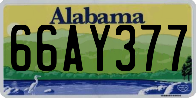 AL license plate 66AY377
