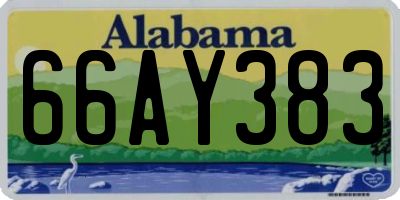 AL license plate 66AY383