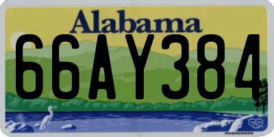 AL license plate 66AY384