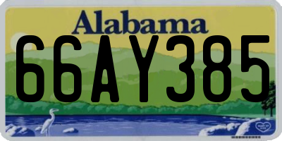 AL license plate 66AY385