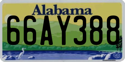 AL license plate 66AY388