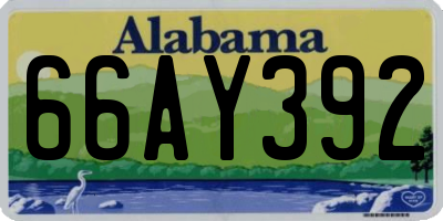 AL license plate 66AY392