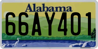 AL license plate 66AY401