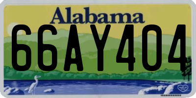 AL license plate 66AY404