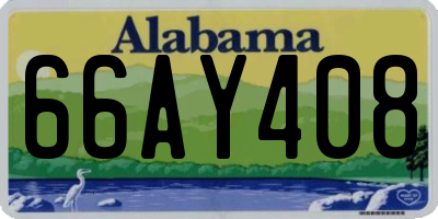 AL license plate 66AY408