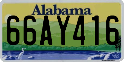 AL license plate 66AY416