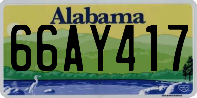 AL license plate 66AY417