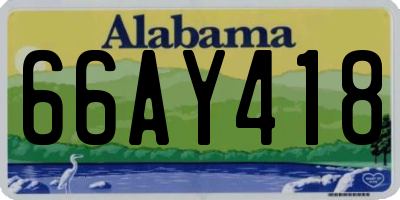 AL license plate 66AY418