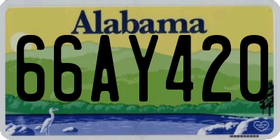 AL license plate 66AY420