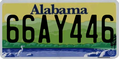 AL license plate 66AY446