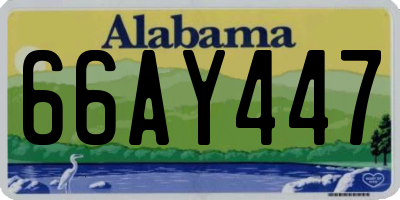 AL license plate 66AY447
