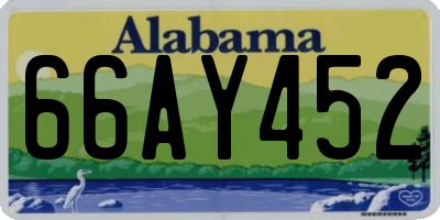 AL license plate 66AY452