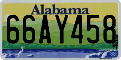 AL license plate 66AY458