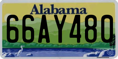 AL license plate 66AY480