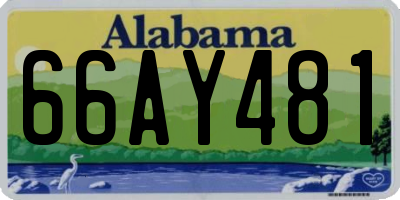 AL license plate 66AY481