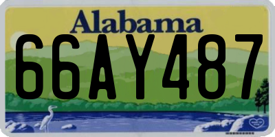 AL license plate 66AY487
