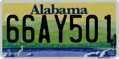 AL license plate 66AY501