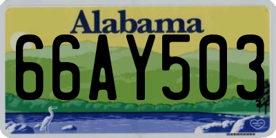 AL license plate 66AY503