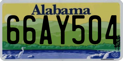AL license plate 66AY504