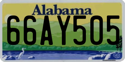 AL license plate 66AY505