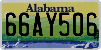 AL license plate 66AY506