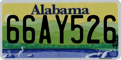 AL license plate 66AY526