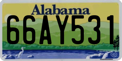 AL license plate 66AY531