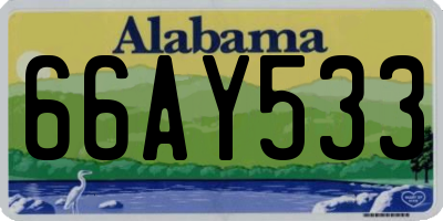 AL license plate 66AY533
