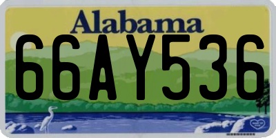 AL license plate 66AY536