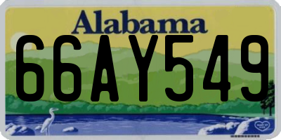 AL license plate 66AY549