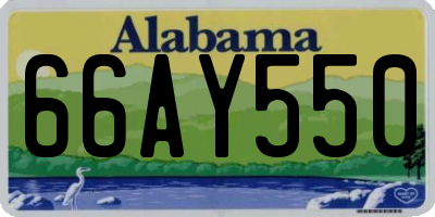 AL license plate 66AY550