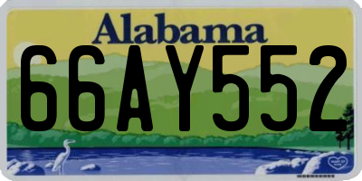 AL license plate 66AY552