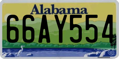 AL license plate 66AY554