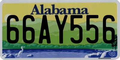 AL license plate 66AY556