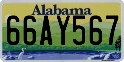 AL license plate 66AY567