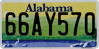 AL license plate 66AY570