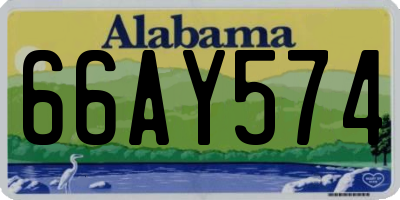 AL license plate 66AY574
