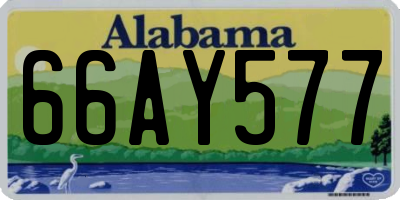 AL license plate 66AY577