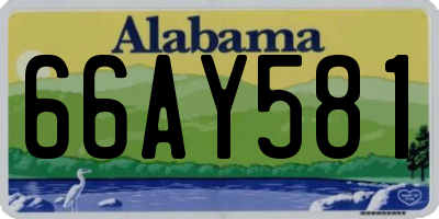 AL license plate 66AY581