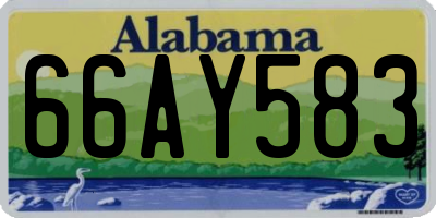 AL license plate 66AY583