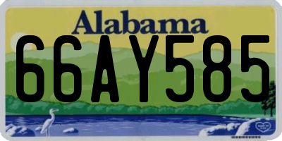 AL license plate 66AY585