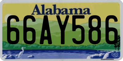 AL license plate 66AY586